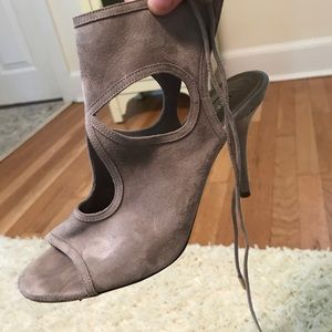 Aquazzura taupe ankle tie sandal 6.5